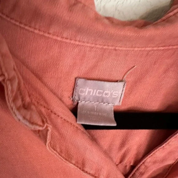 Chicos Womens long Sleeve Blouse Size 8-10 - Picture 3 of 3